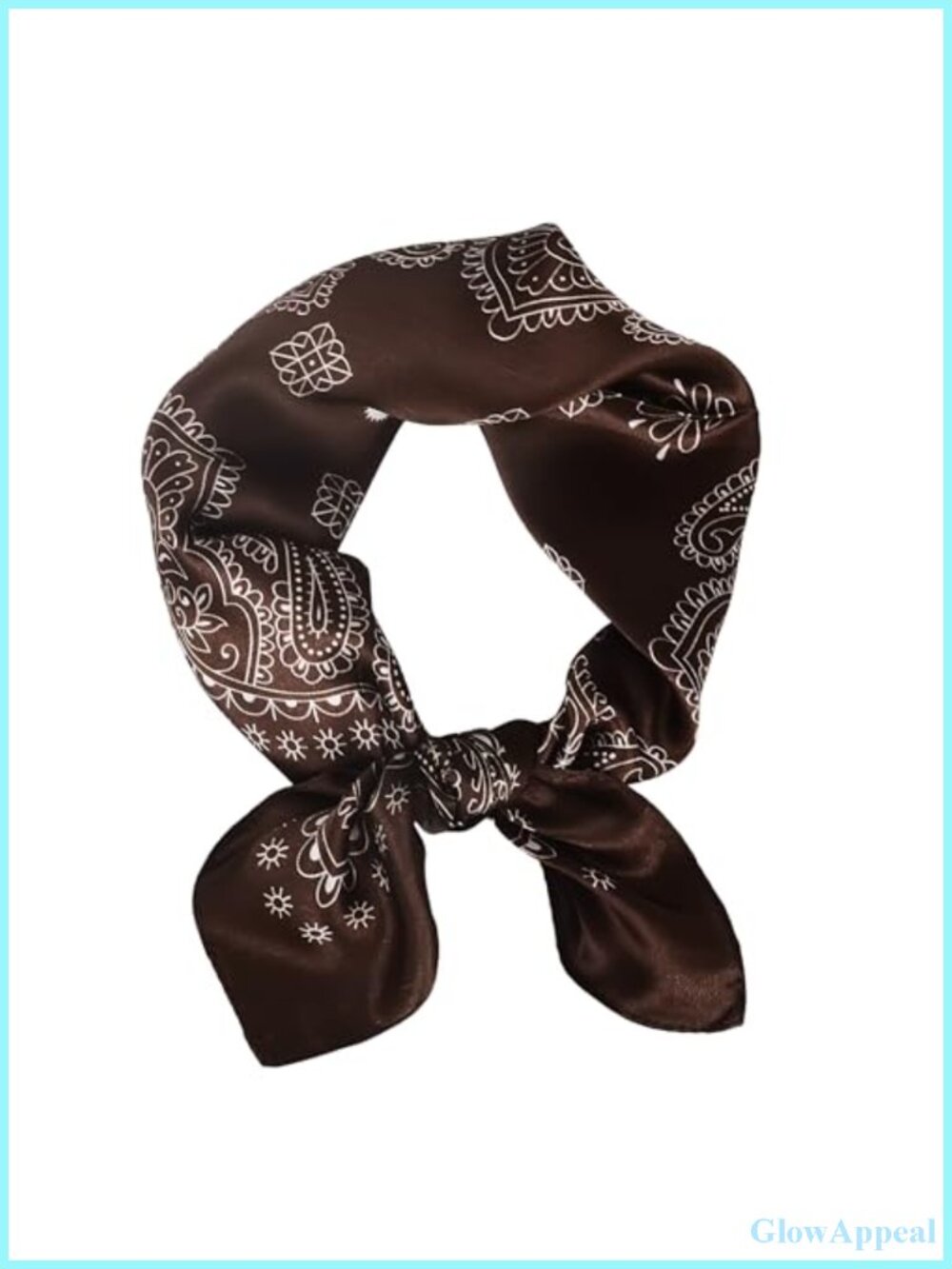 100% Mulberry Silk Square Scarf 21" Paisley Neck Scarf Women Lightweight Soft